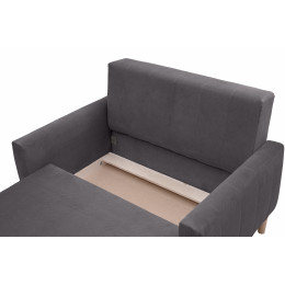 Диван аккордеон Морти (велюр dark gray)
