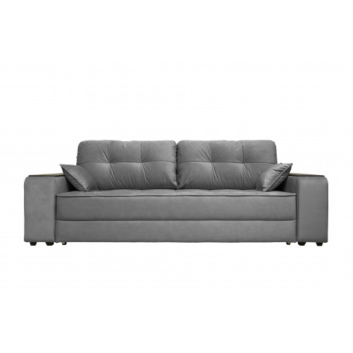 Диван еврокнижка Каймак 6 с полками (велюр графитовый)